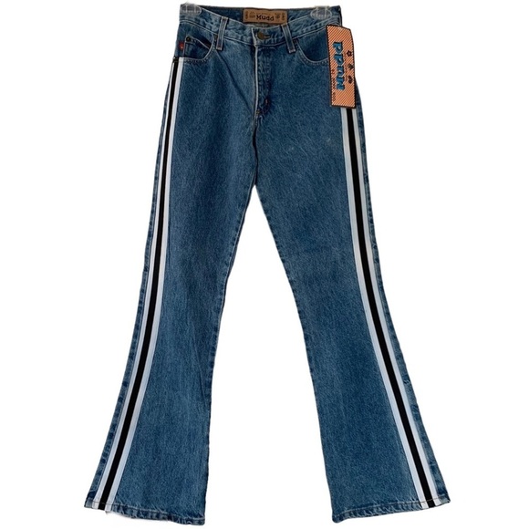 Mudd Denim - NWT Mudd Vintage Y2K Striped Bell Bottom Flare Jeans Size 1